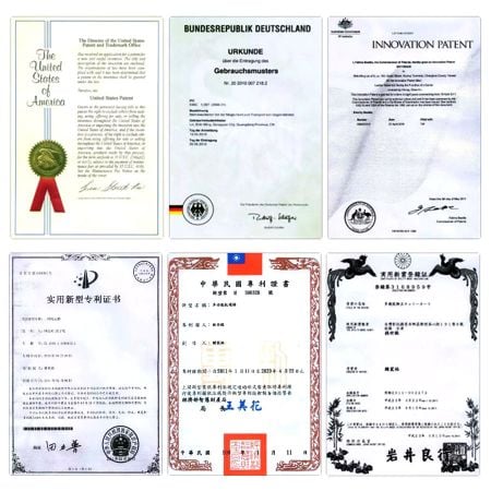 Innovation design granted patents in six nations